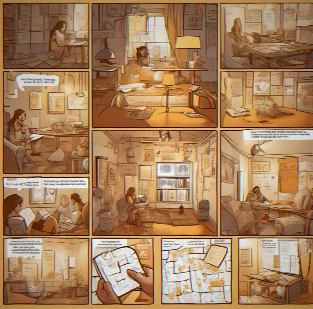 A puzzle grid partway through with hand-drawn hints scattered around, no timer ticking down, no score in the corner